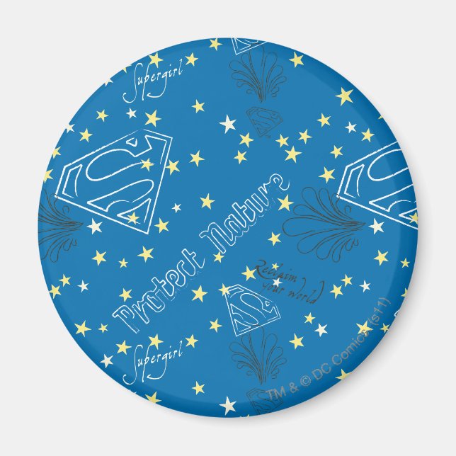 Supergirl Protect Nature Pattern Magnet (Front)