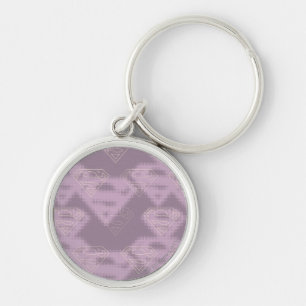 Supergirl Purple Halftone Logo Key Ring