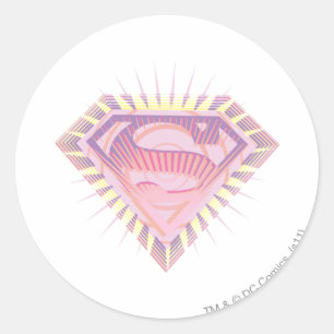 Supergirl Rad Logo Classic Round Sticker