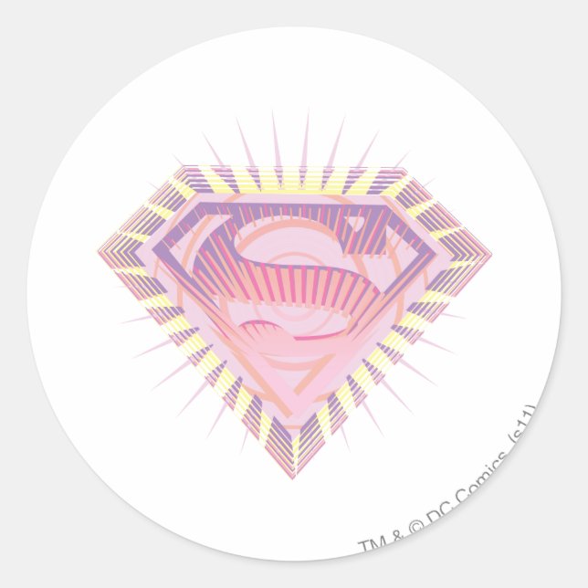 Supergirl Rad Logo Classic Round Sticker (Front)