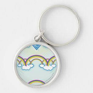 Supergirl Rainbow Pattern Key Ring