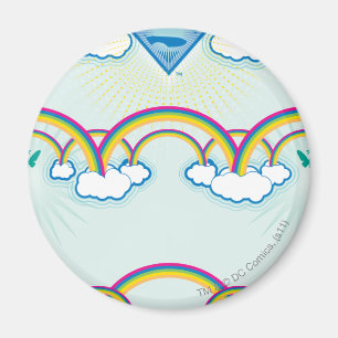 Supergirl Rainbow Pattern Magnet
