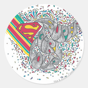 Supergirl Random World 2 Classic Round Sticker