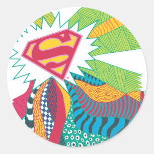 Supergirl Random World 3 Classic Round Sticker