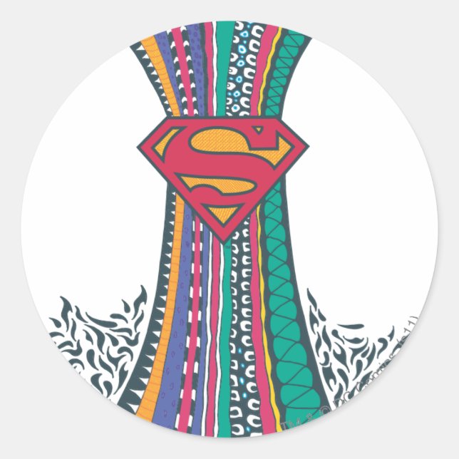 Supergirl Random World 4 Classic Round Sticker (Front)