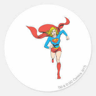 Supergirl Ready to Go Classic Round Sticker