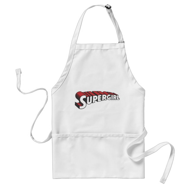 Supergirl Red and White Logo Standard Apron (Front)