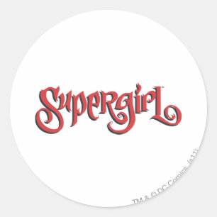 Supergirl Red Logo Classic Round Sticker