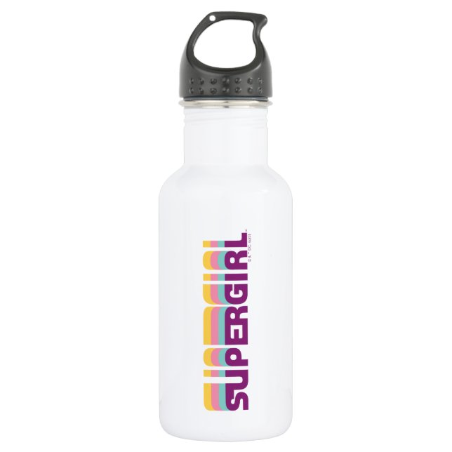 Supergirl Retro Colorshift Graphic 532 Ml Water Bottle (Front)