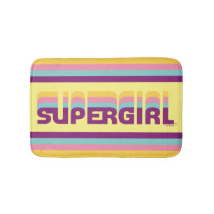 Supergirl Retro Colorshift Graphic Bath Mat