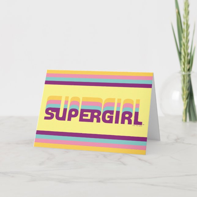 Supergirl Retro Colorshift Graphic Card (Front)