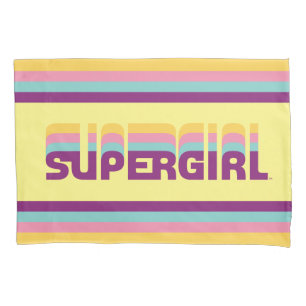 Supergirl Retro Colorshift Graphic Pillowcase