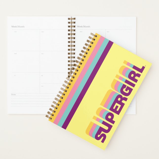 Supergirl Retro Colorshift Graphic Planner (Display)
