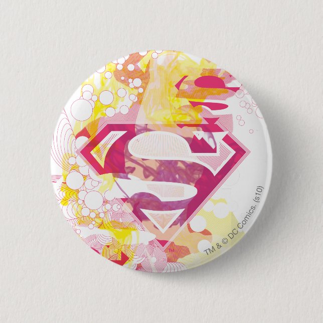 Supergirl Retro Logo 6 Cm Round Badge (Front)