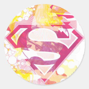 Supergirl Retro Logo Classic Round Sticker