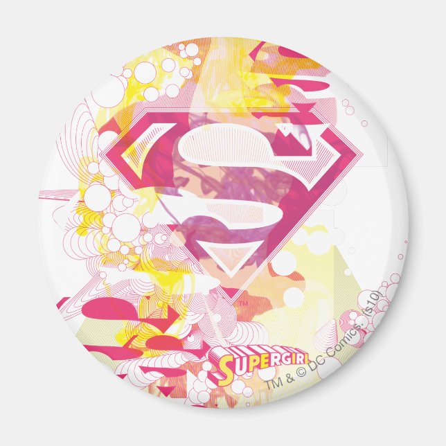 Supergirl Retro Logo Magnet (Front)