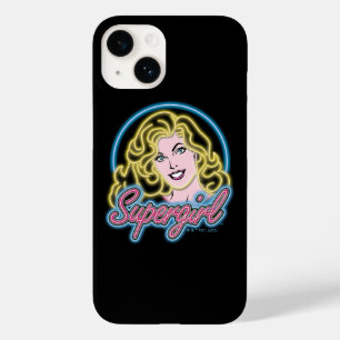 Supergirl Retro Neon Lights Graphic Case-Mate iPhone 14 Case