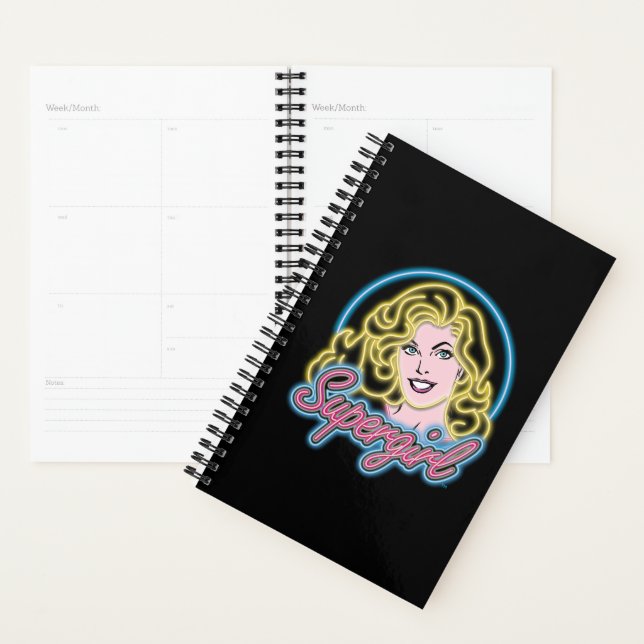 Supergirl Retro Neon Lights Graphic Planner (Display)