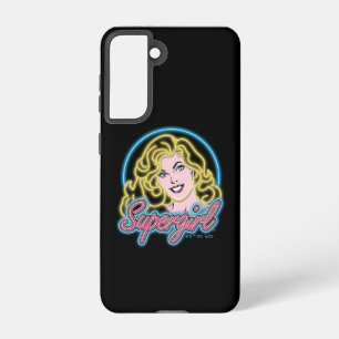 Supergirl Retro Neon Lights Graphic Samsung Galaxy Case