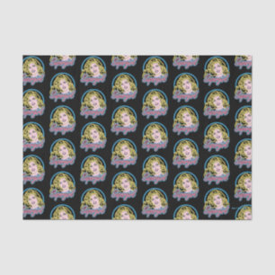 Supergirl Retro Neon Lights Graphic Tissue Paper