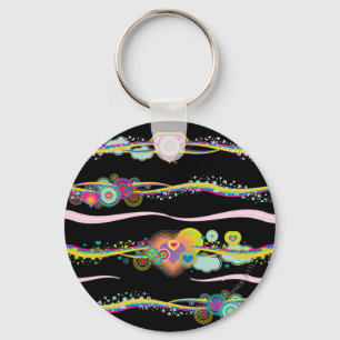 Supergirl Retro Rainbow Key Ring