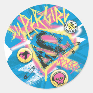 Supergirl Rocks Classic Round Sticker