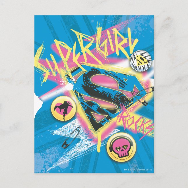 Supergirl Rocks Postcard (Front)