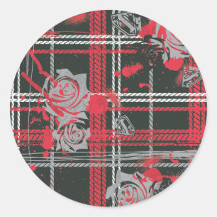 Supergirl Roses Classic Round Sticker