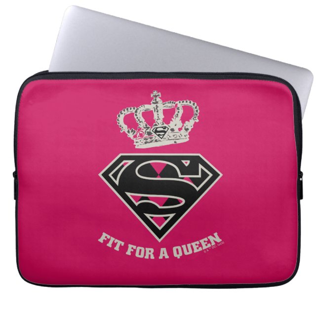 Supergirl S-Shield "Fit For A Queen" Laptop Sleeve (Front)