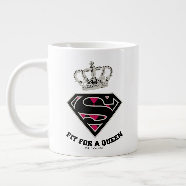Supergirl S-Shield "Fit For A Queen" Large Coffee Mug (Left)