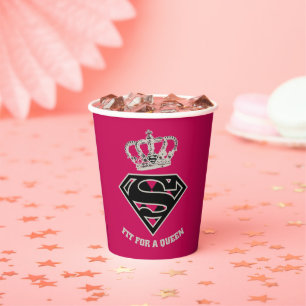 Supergirl S-Shield "Fit For A Queen" Paper Cups