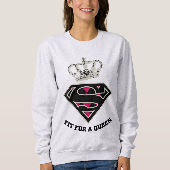 Supergirl S-Shield "Fit For A Queen" Sweatshirt (Front)