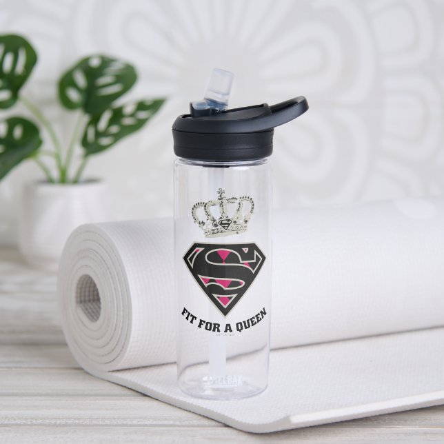 Supergirl S-Shield "Fit For A Queen" Water Bottle (Yoga)