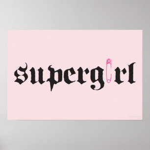 Supergirl Safety Pin Letter Poster