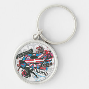 Supergirl Saves the World Key Ring