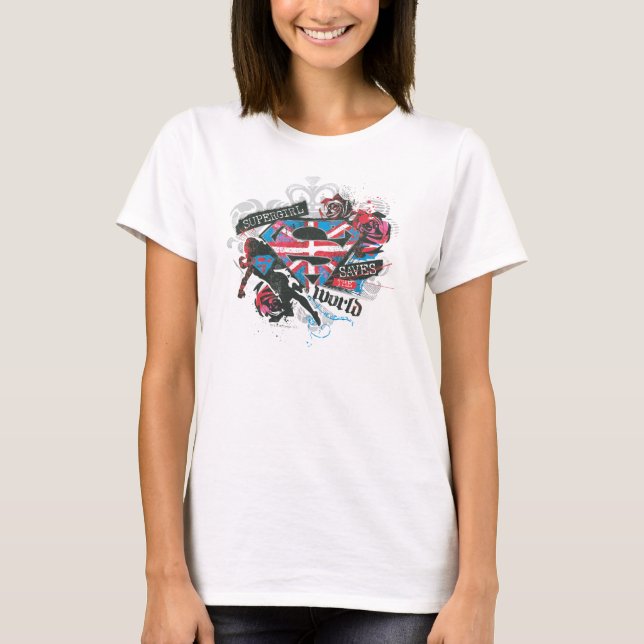 Supergirl Saves the World T-Shirt (Front)