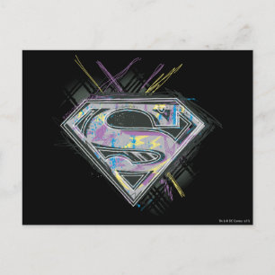Supergirl Scribbles Logo Postcard