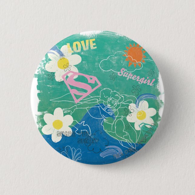 Supergirl Share the Spirit & Love 6 Cm Round Badge (Front)