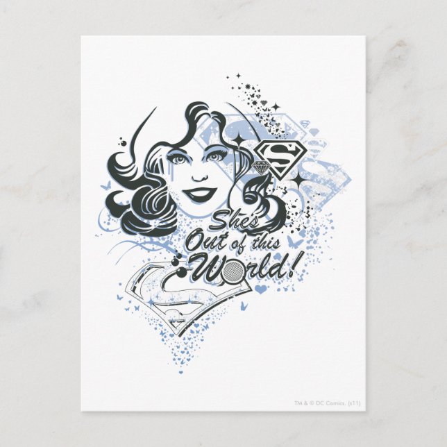 Supergirl She's Out of this World! Postcard (Front)