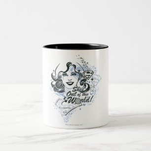 Supergirl She's Out of this World! Two-Tone Coffee Mug