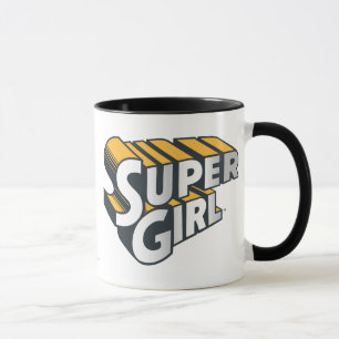 Supergirl Silver and Orange Logo Mug