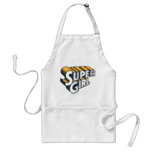 Supergirl Silver and Orange Logo Standard Apron