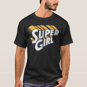 Supergirl Silver and Orange Logo T-Shirt