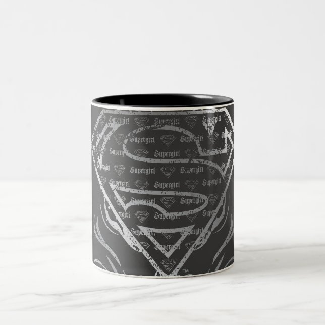Supergirl Silver Logo Two-Tone Coffee Mug (Center)