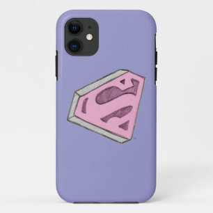 Supergirl Sketched Pink Logo iPhone 11 Case