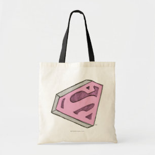 Supergirl Sketched Pink Logo Tote Bag