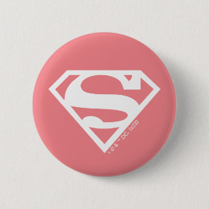 Supergirl Solid S-Shield 6 Cm Round Badge