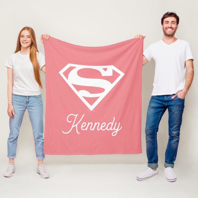 Supergirl Solid S-Shield Fleece Blanket (In Situ)