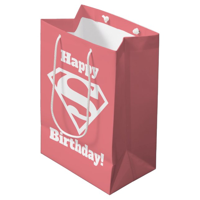 Supergirl Solid S-Shield Medium Gift Bag (Front Angled)
