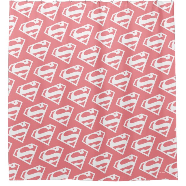 Supergirl Solid S-Shield Shower Curtain (Front)